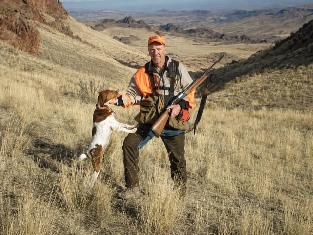 Dr Perkins and his dog outdoors